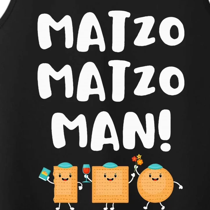 Funny Passover Matzo Matzo Man Jewish Seder Family Performance Tank