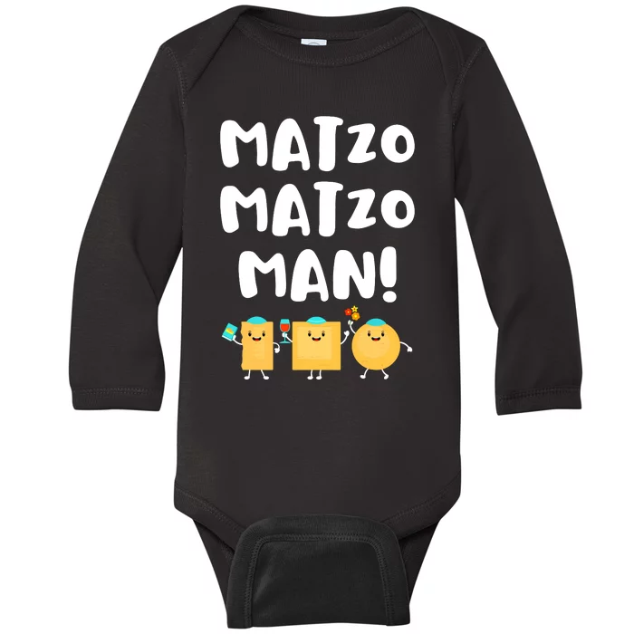 Funny Passover Matzo Matzo Man Jewish Seder Family Baby Long Sleeve Bodysuit