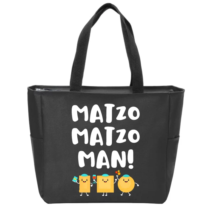 Funny Passover Matzo Matzo Man Jewish Seder Family Zip Tote Bag