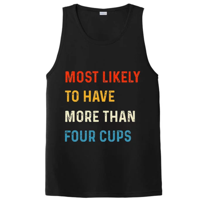 Funny Passover Most Likely More Than Four Cups Seder Matzah Performance Tank