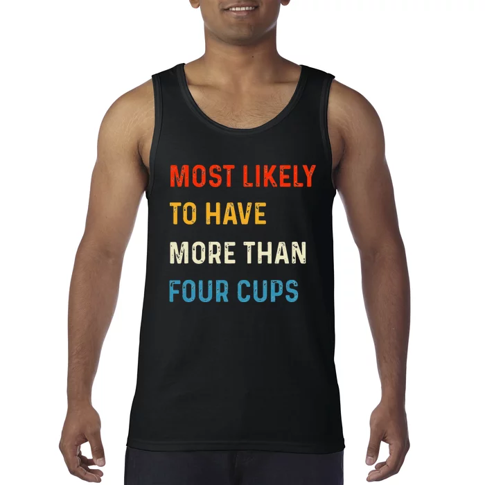 Funny Passover Most Likely More Than Four Cups Seder Matzah Tank Top