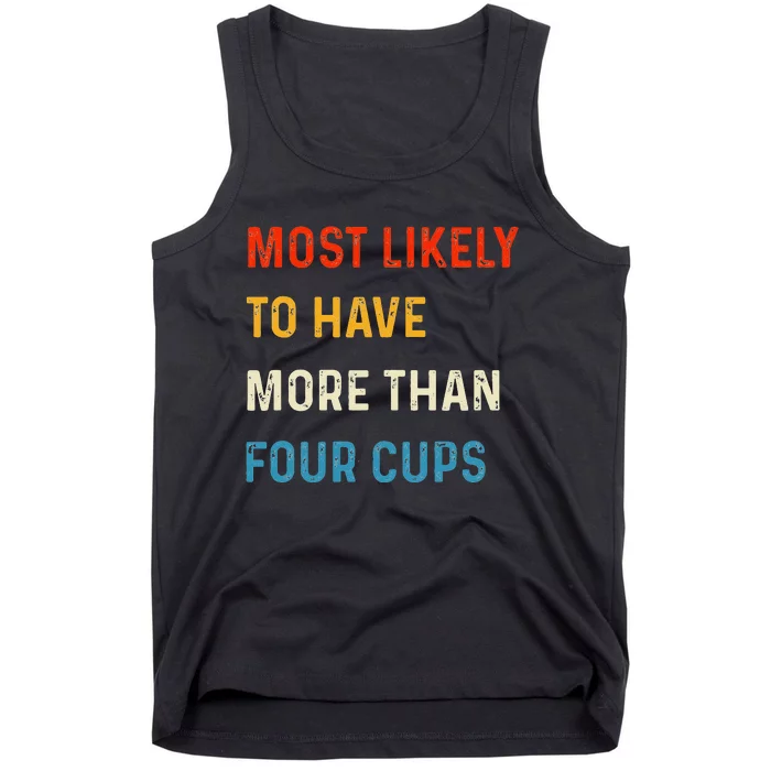 Funny Passover Most Likely More Than Four Cups Seder Matzah Tank Top