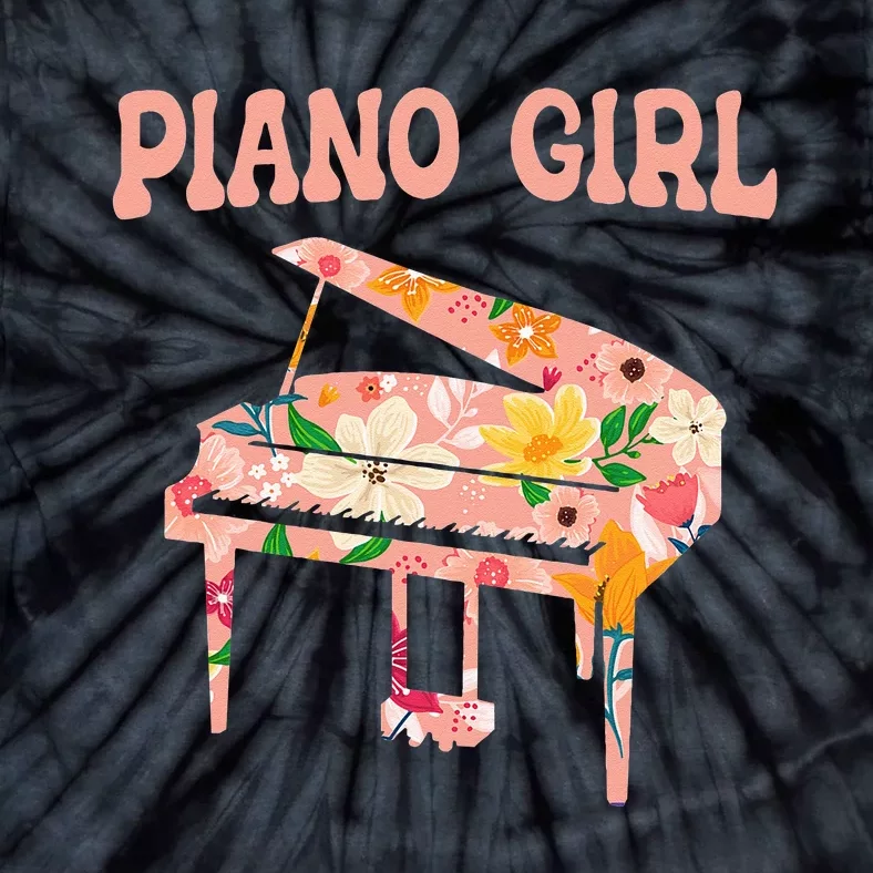 Funny Piano Music Instrument Musician Piano Girl Tie-Dye T-Shirt