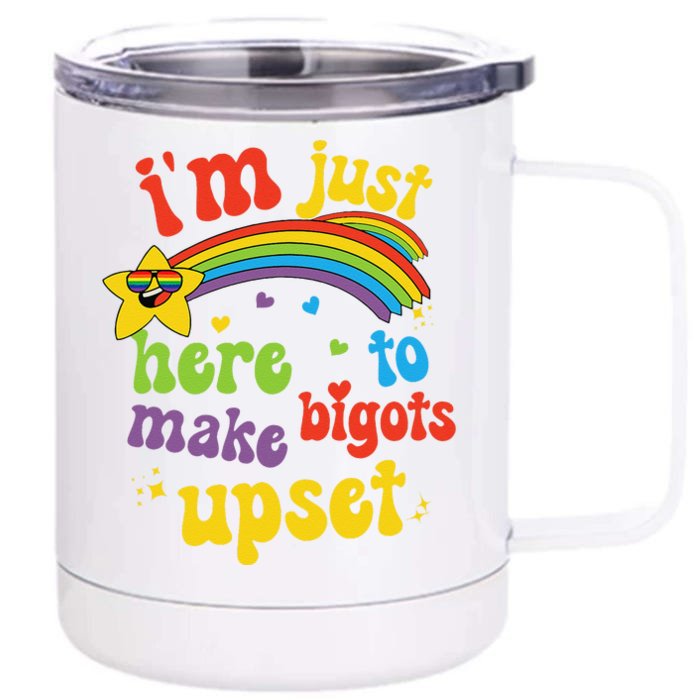 Funny Pride Month Lgbt Ally Gay Rights Rainbow Equality Front & Back 12oz Stainless Steel Tumbler Cup