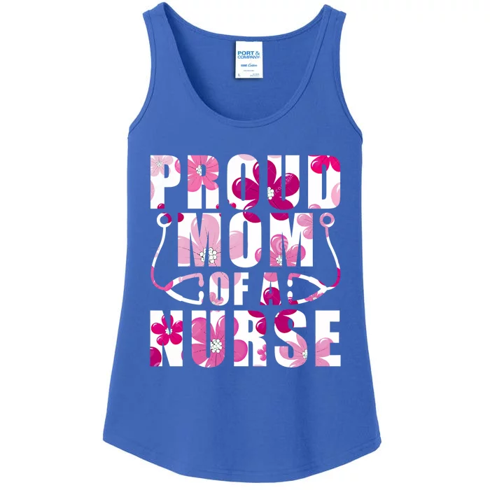 Flower Proud Mom Nurse Healthcare Worker Cns Clinical Rn Lpn Gift Ladies Essential Tank