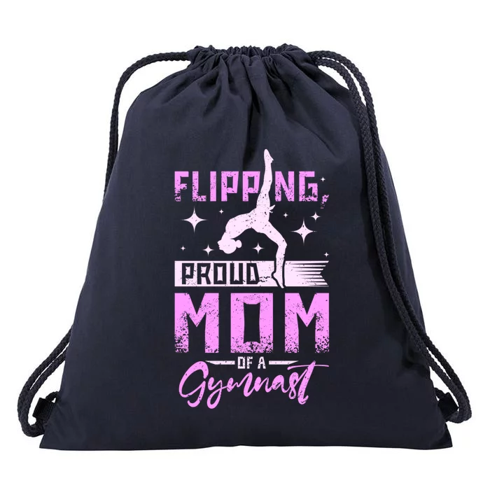 Flipping Proud Mom Of A Gymnast Gift Drawstring Bag