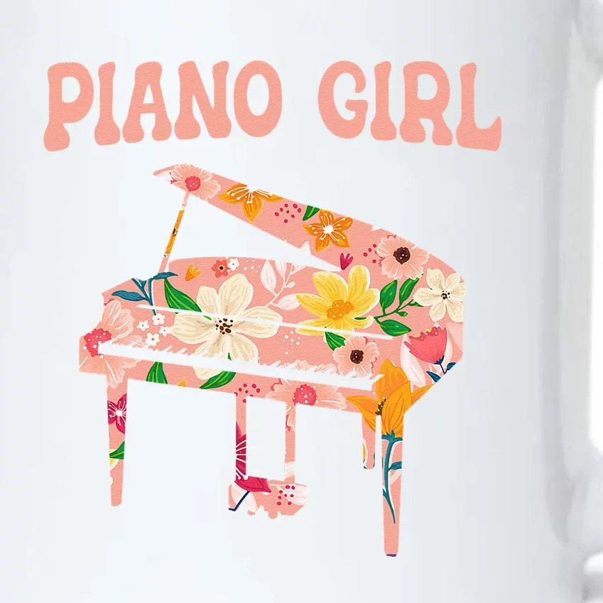 Funny Piano Music Instrument Musician  Piano Girl Black Color Changing Mug