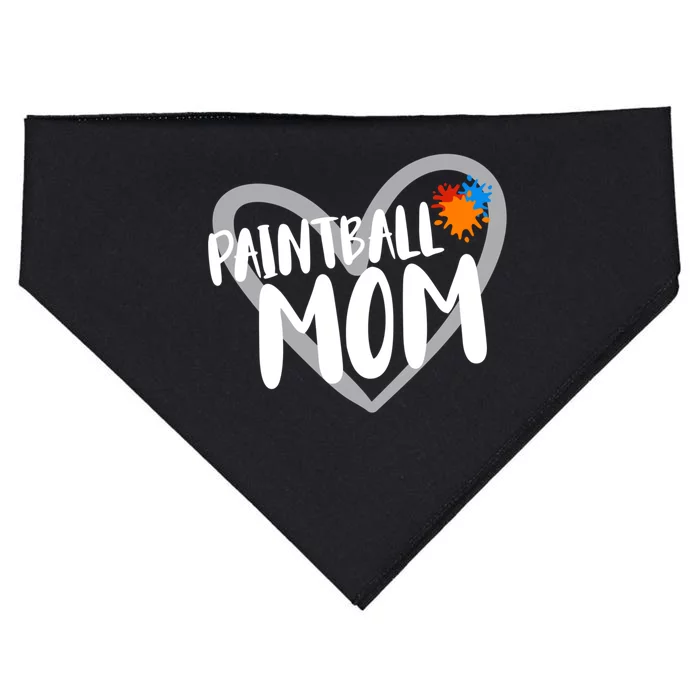 Funny Paintball Mom Heart Paintballing Cool Gift USA-Made Doggie Bandana