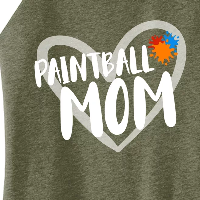 Funny Paintball Mom Heart Paintballing Cool Gift Women’s Perfect Tri Rocker Tank