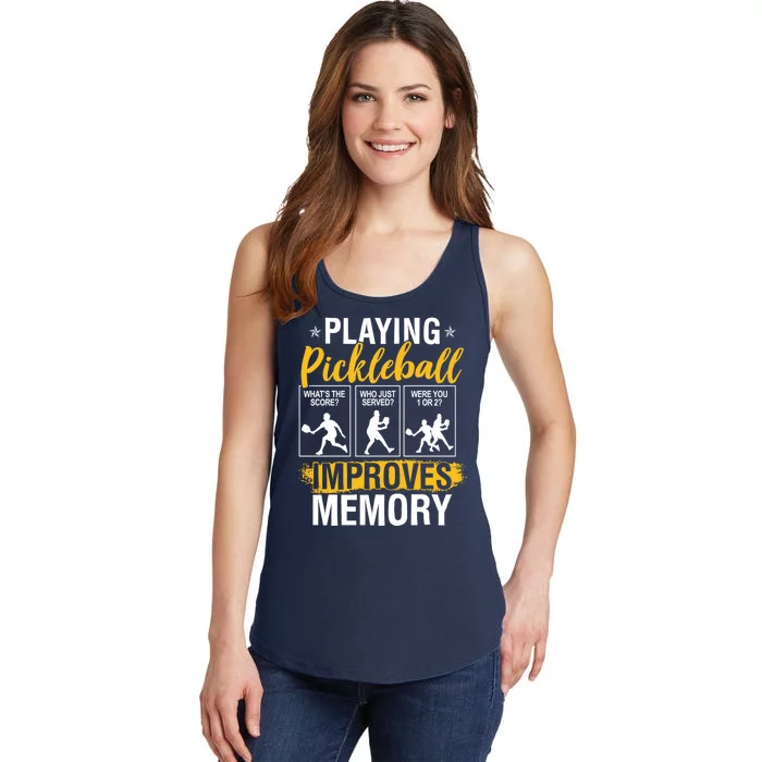 Funny Pickleball Memory Graphic Pickleball Player Ladies Essential Tank