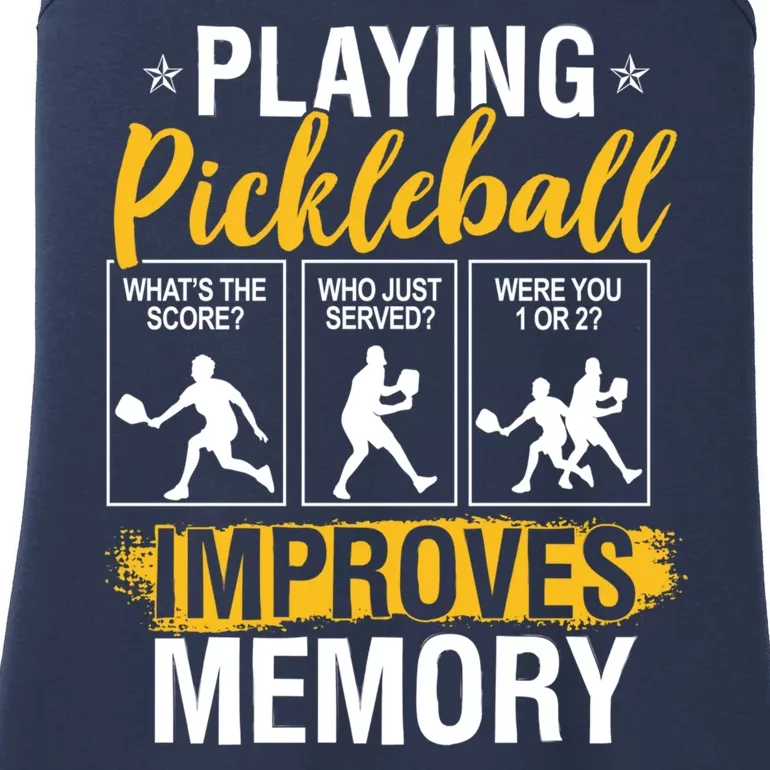 Funny Pickleball Memory Graphic Pickleball Player Ladies Essential Tank