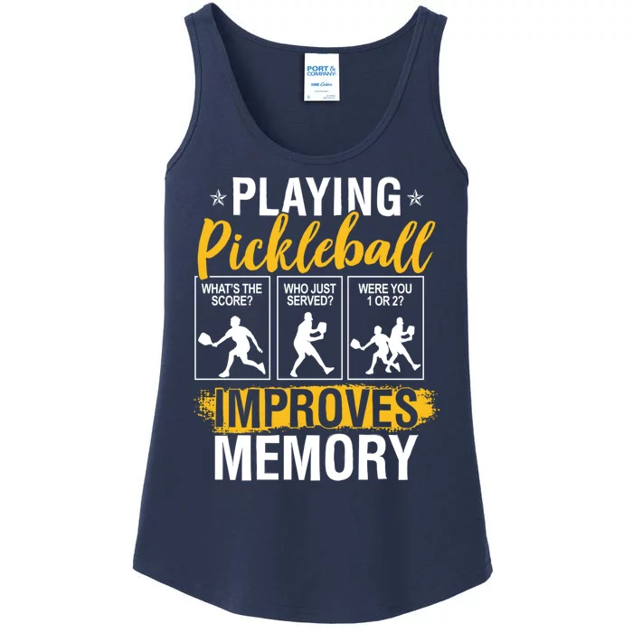 Funny Pickleball Memory Graphic Pickleball Player Ladies Essential Tank