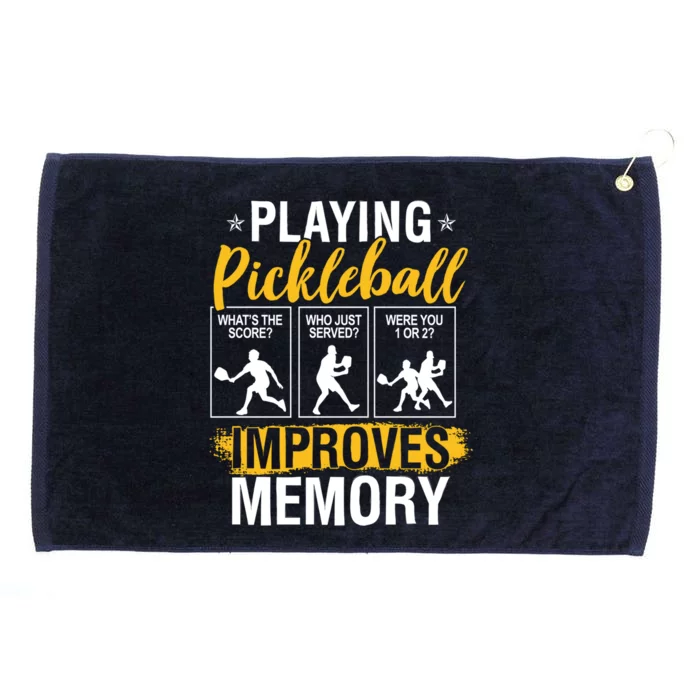 Funny Pickleball Memory Graphic Pickleball Player Grommeted Golf Towel