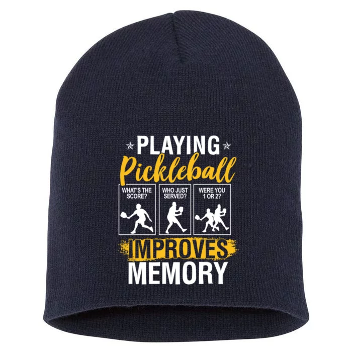 Funny Pickleball Memory Graphic Pickleball Player Short Acrylic Beanie