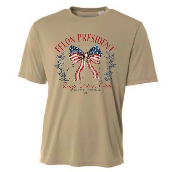 Felon President Maga Trump 45 47 Cooling Performance Crew T-Shirt