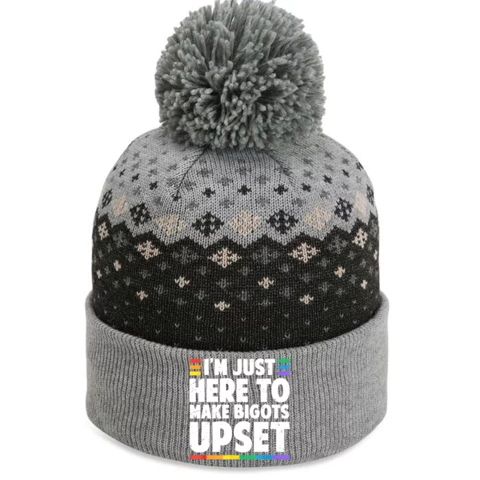 Funny Pride Month LGBT Ally Gay Rights Rainbow Equality The Baniff Cuffed Pom Beanie