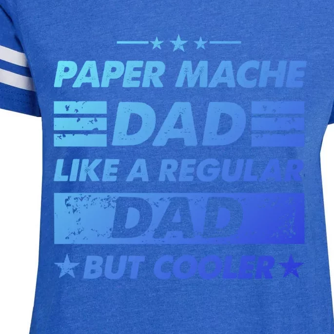 Funny Paper Mache Dad Like A Regular Dad But Cooler Gift Enza Ladies Jersey Football T-Shirt