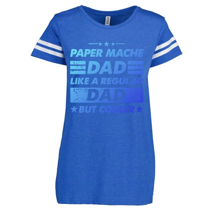 Funny Paper Mache Dad Like A Regular Dad But Cooler Gift Enza Ladies Jersey Football T-Shirt