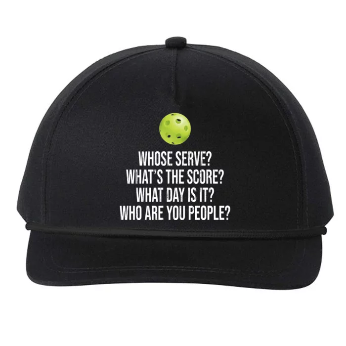 Funny Pickleball Meme Snapback Five-Panel Rope Hat