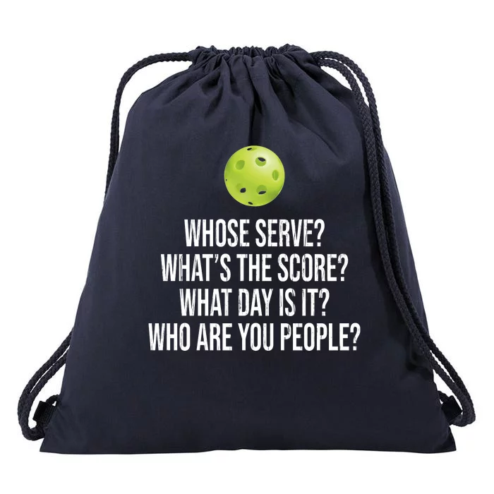 Funny Pickleball Meme Drawstring Bag