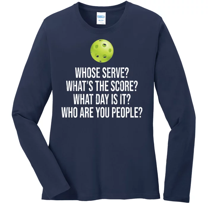 Funny Pickleball Meme Ladies Long Sleeve Shirt