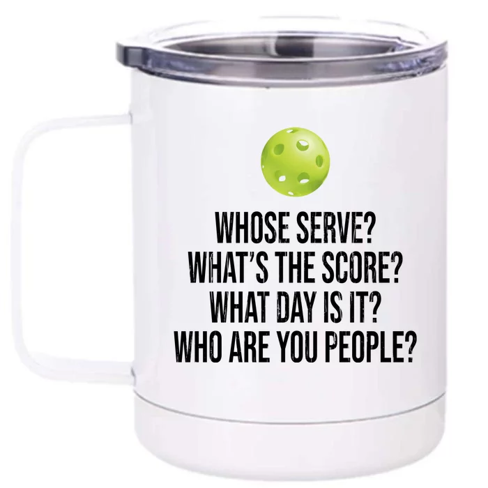 Funny Pickleball Meme Front & Back 12oz Stainless Steel Tumbler Cup