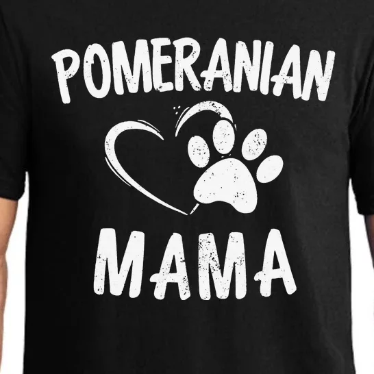 Funny Pomeranian Mama Gift Pet Lover Apparel Dog Pom Mom Pajama Set