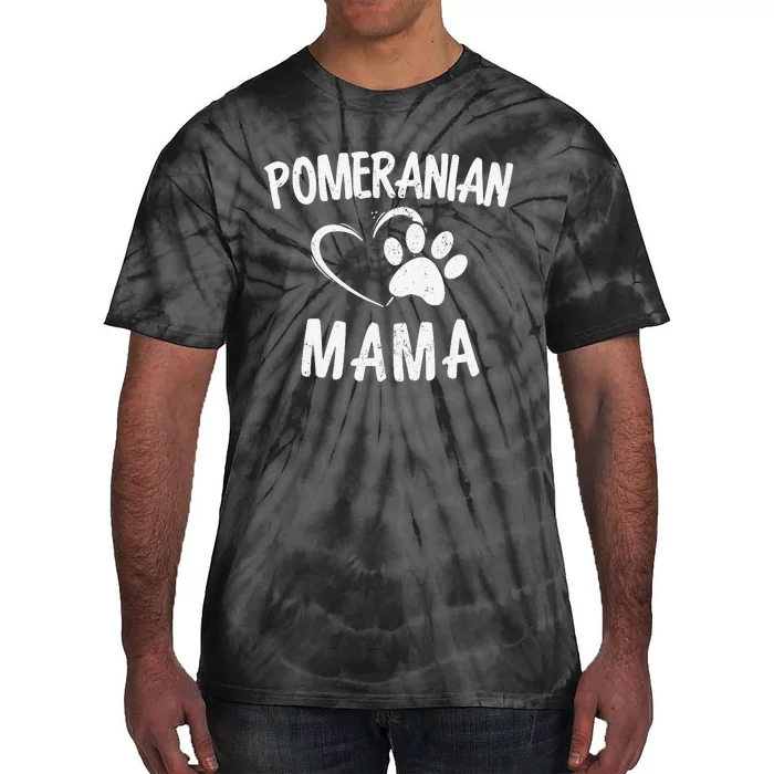 Funny Pomeranian Mama Gift Pet Lover Apparel Dog Pom Mom Tie-Dye T-Shirt