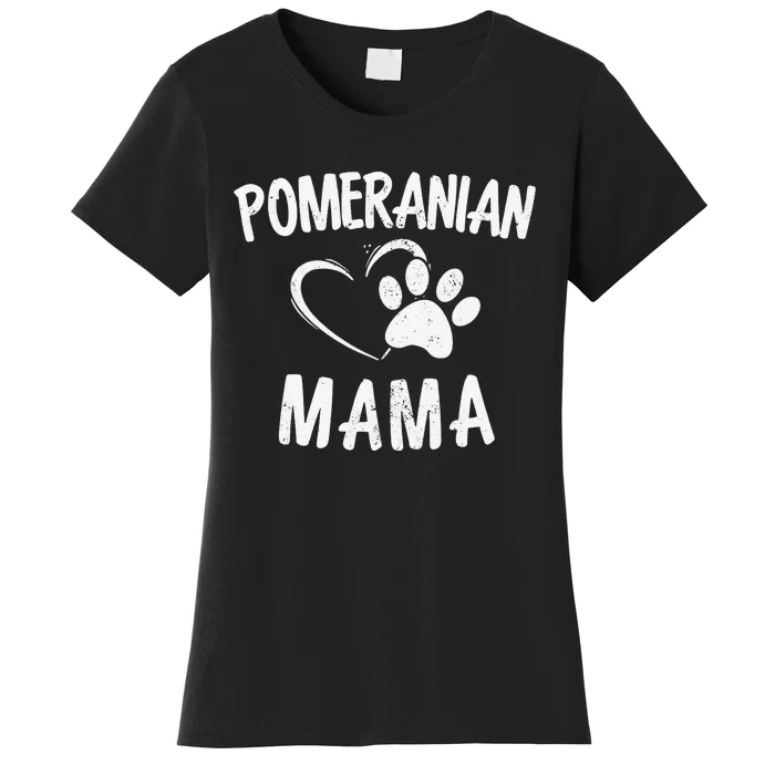 Funny Pomeranian Mama Gift Pet Lover Apparel Dog Pom Mom Women's T-Shirt