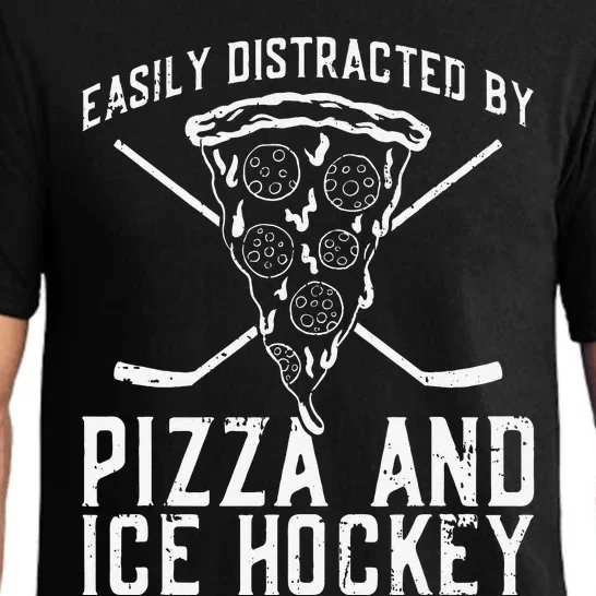 Funny Pizza Maker Who Loves Ice Hockey And Pizza Pajama Set