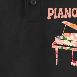 Funny Piano Music Instrument Musician Piano Girl Dry Zone Grid Performance Polo