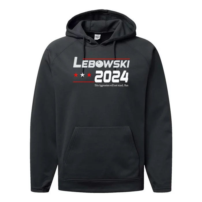 Funny Political Name Lebowski Political Election Vote 2024 Performance Fleece Hoodie