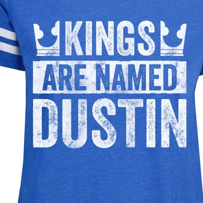 Funny Personalized Name Kings Are Named Dustin Enza Ladies Jersey Football T-Shirt