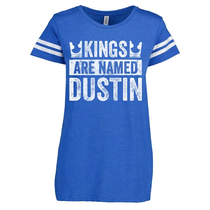 Funny Personalized Name Kings Are Named Dustin Enza Ladies Jersey Football T-Shirt