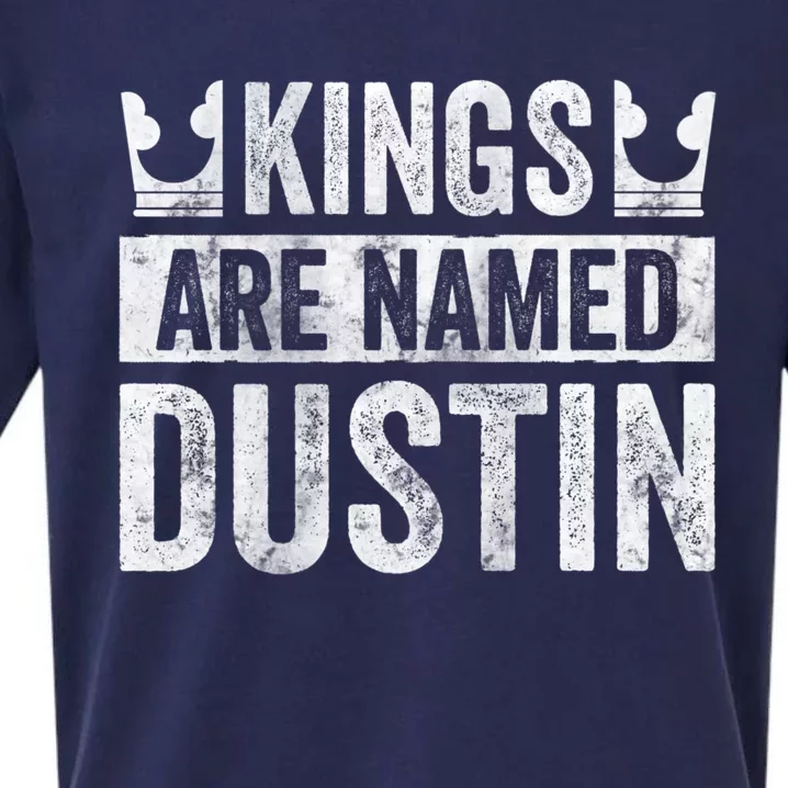 Funny Personalized Name Kings Are Named Dustin Sueded Cloud Jersey T-Shirt