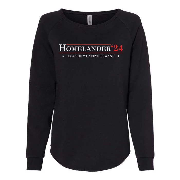 Funny Political Name Homelander Political Election Vote 2024 Womens California Wash Sweatshirt