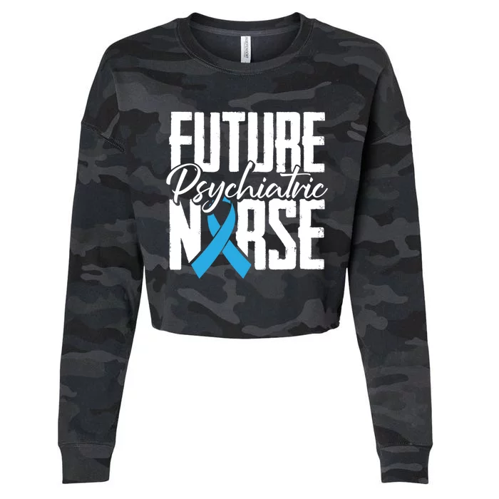 Future Psychiatric Nurse Brain Mind Health Psych Nurse Gift Cropped Pullover Crew