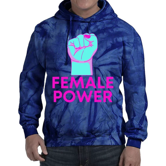 Female Power Neon Tie Dye Hoodie