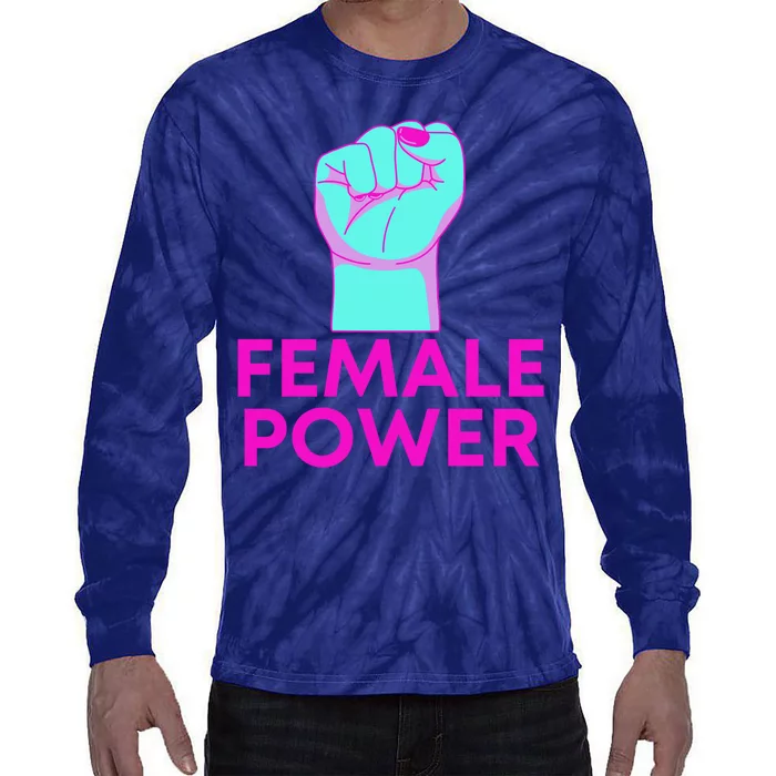 Female Power Neon Tie-Dye Long Sleeve Shirt