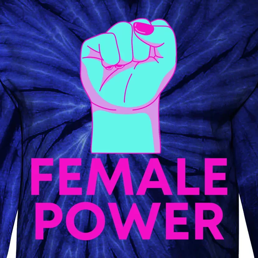 Female Power Neon Tie-Dye Long Sleeve Shirt