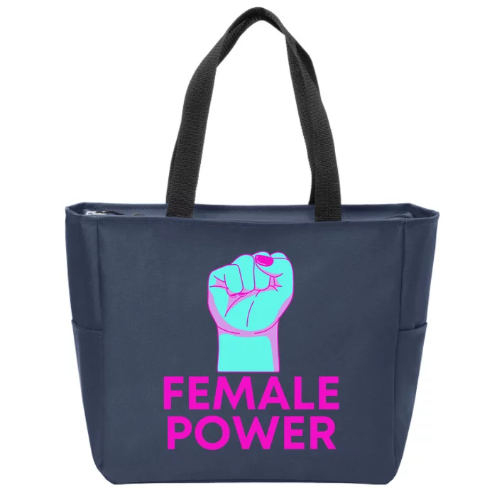 Female Power Neon Zip Tote Bag