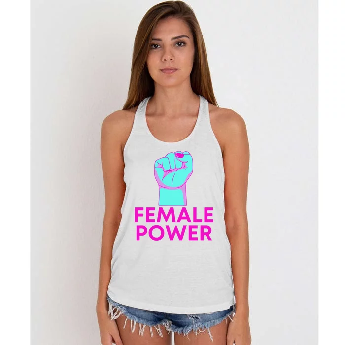 Female Power Neon Women's Knotted Racerback Tank