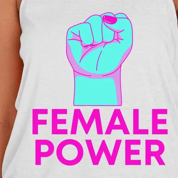 Female Power Neon Women's Knotted Racerback Tank