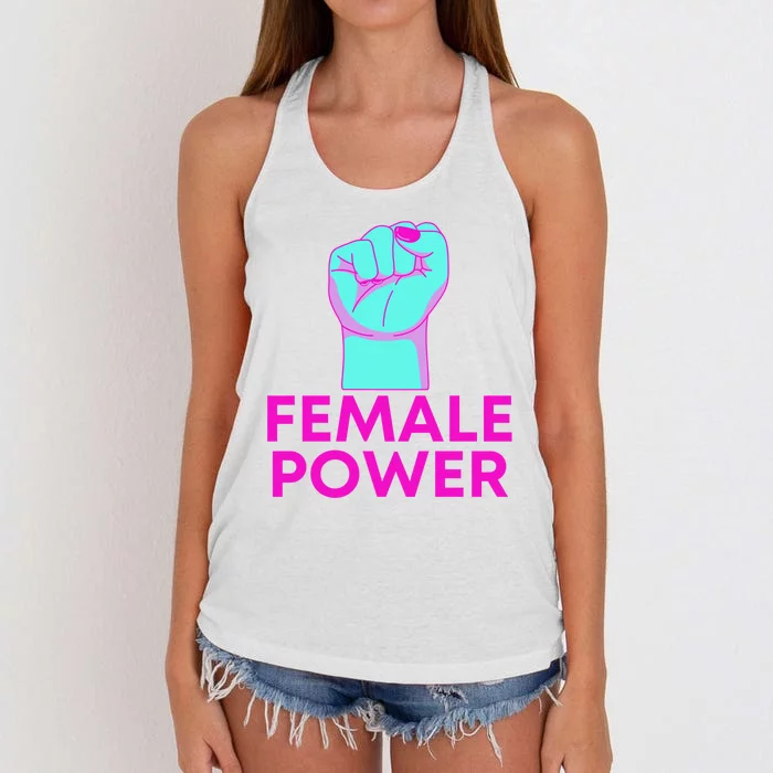 Female Power Neon Women's Knotted Racerback Tank