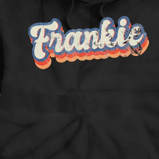 Frankie Personalized Name Custom Lettering 70S Tie Dye Hoodie