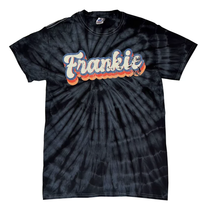 Frankie Personalized Name Custom Lettering 70S Tie-Dye T-Shirt