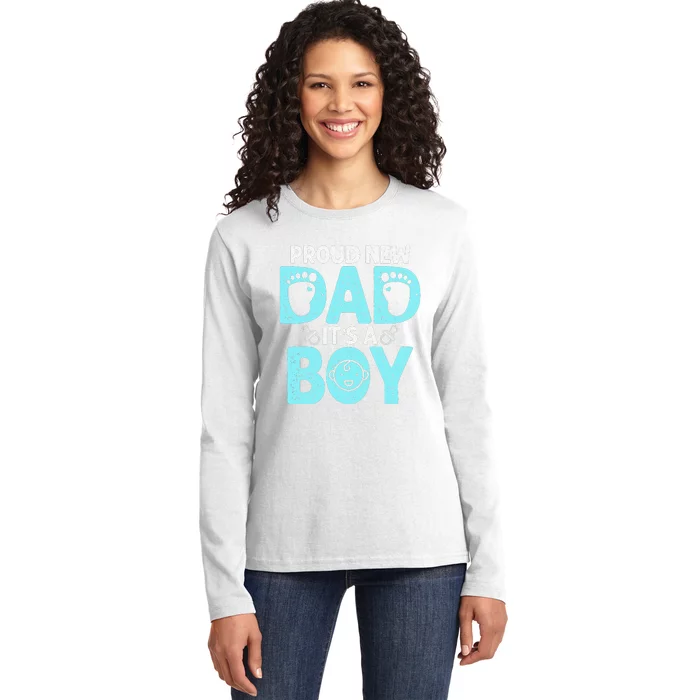 Funny Proud New Dad Gift For Father's Day Ladies Long Sleeve Shirt