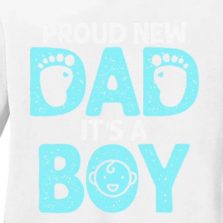 Funny Proud New Dad Gift For Father's Day Ladies Long Sleeve Shirt