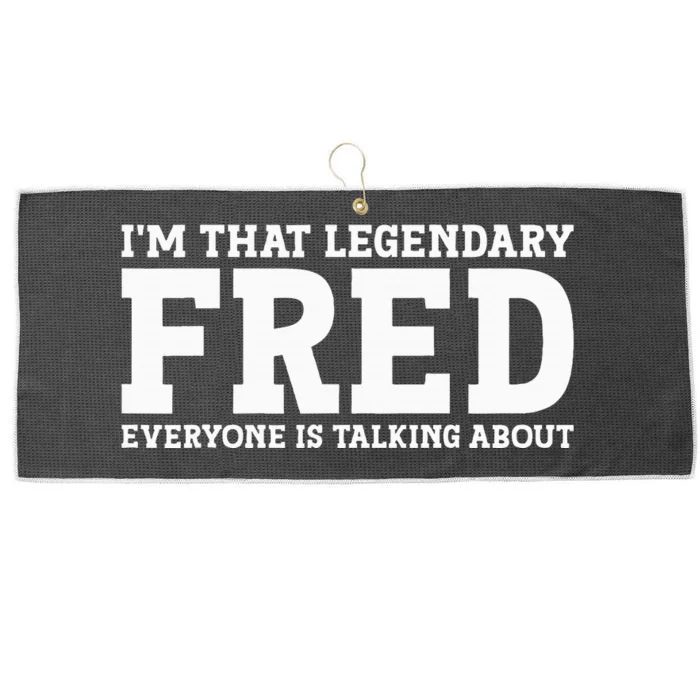 Fred Personal Name First Name Funny Fred Large Microfiber Waffle Golf Towel