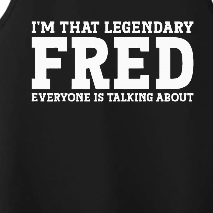 Fred Personal Name First Name Funny Fred Performance Tank